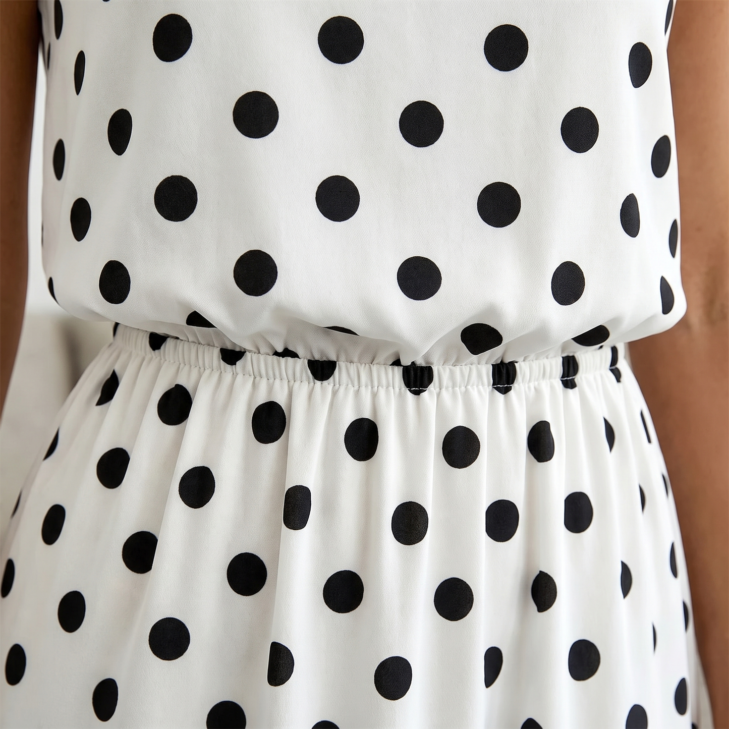 Women's Polka Dot Split Maxi Dress