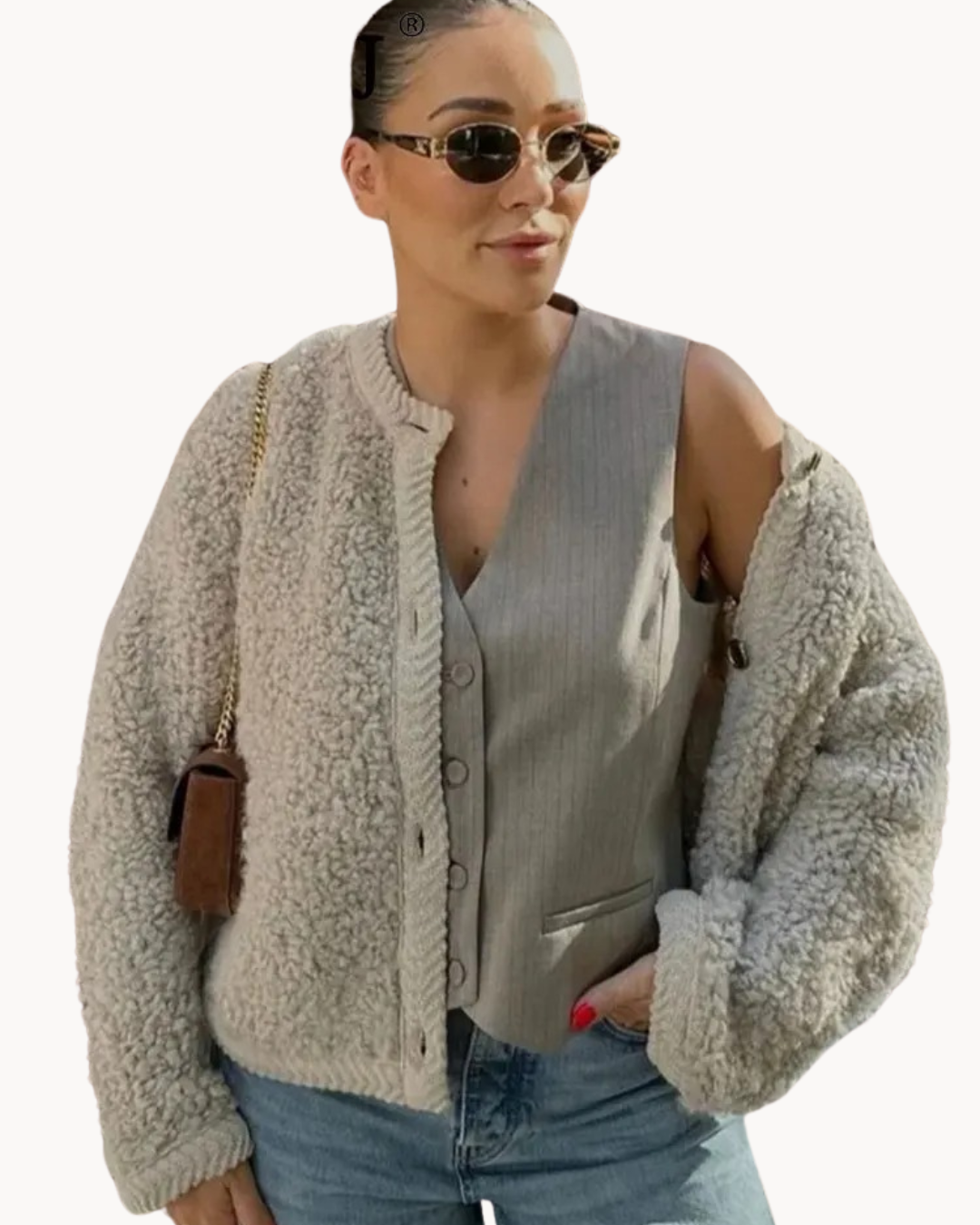 Women's Relaxed Fit Waist-Length Cardigan