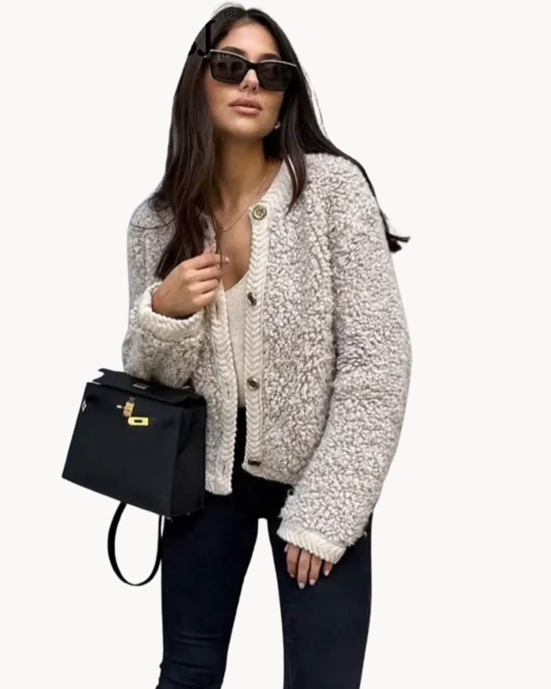 Women's Relaxed Fit Waist-Length Cardigan