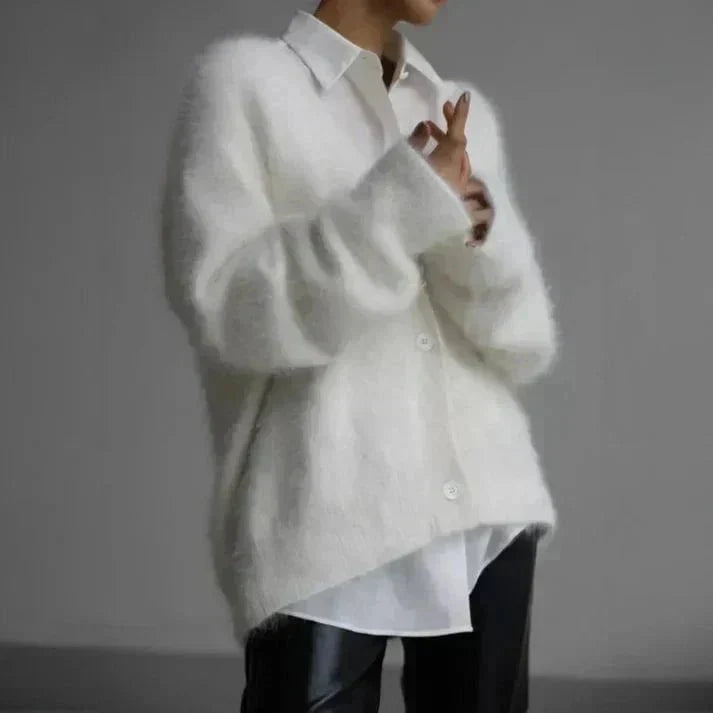 Women's Relaxed V-Neck Knit Cardigan
