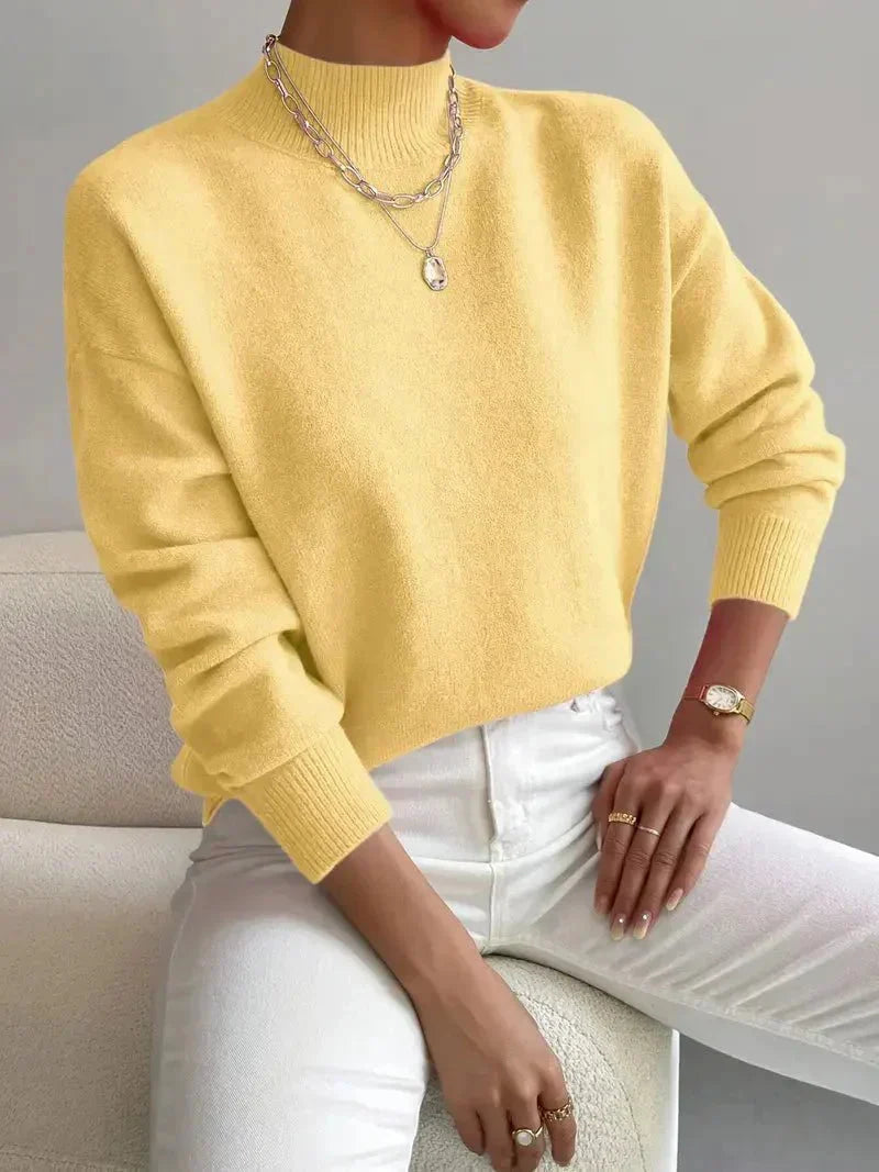 Women's Roll-Neck Knit Sweater