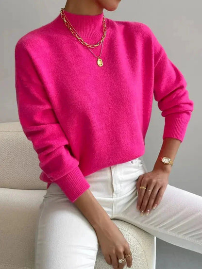 Women's Roll-Neck Knit Sweater