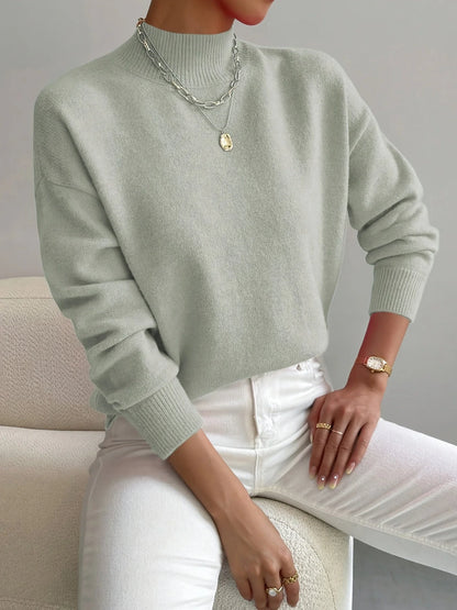 Women's Roll-Neck Knit Sweater