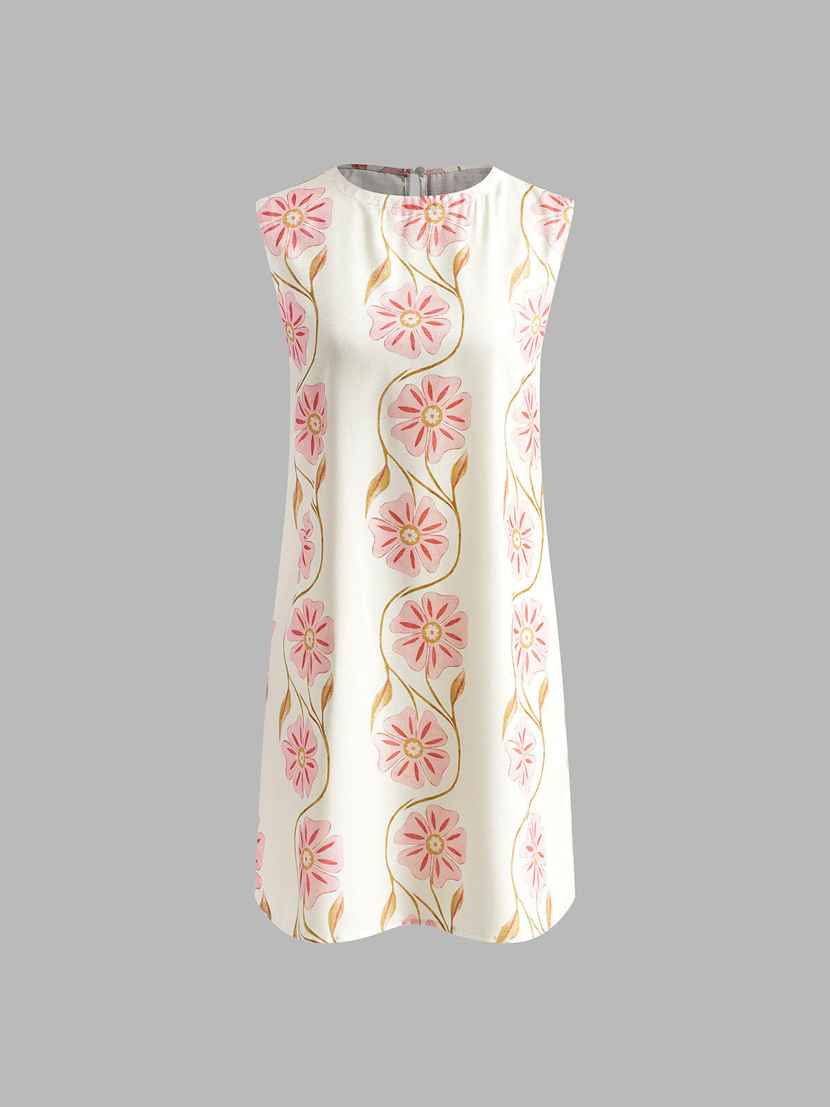 Women's Romantic Print Sleeveless Short Dress