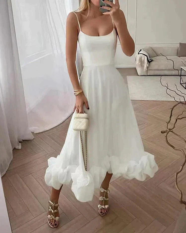 Women's Ruffle Hem Midi Dress