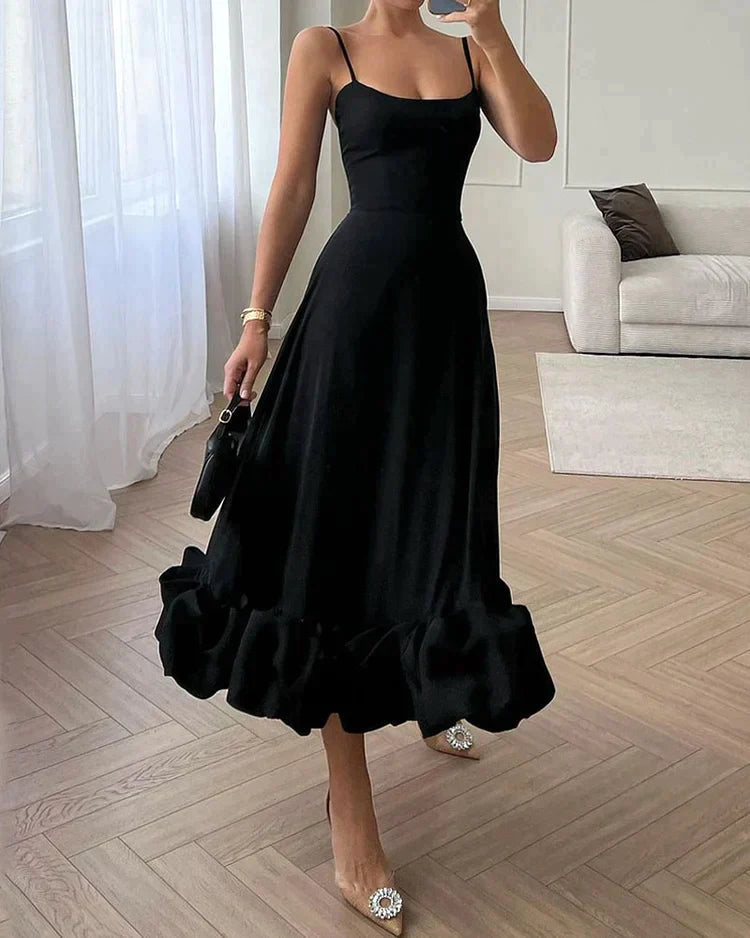 Women's Ruffle Hem Midi Dress