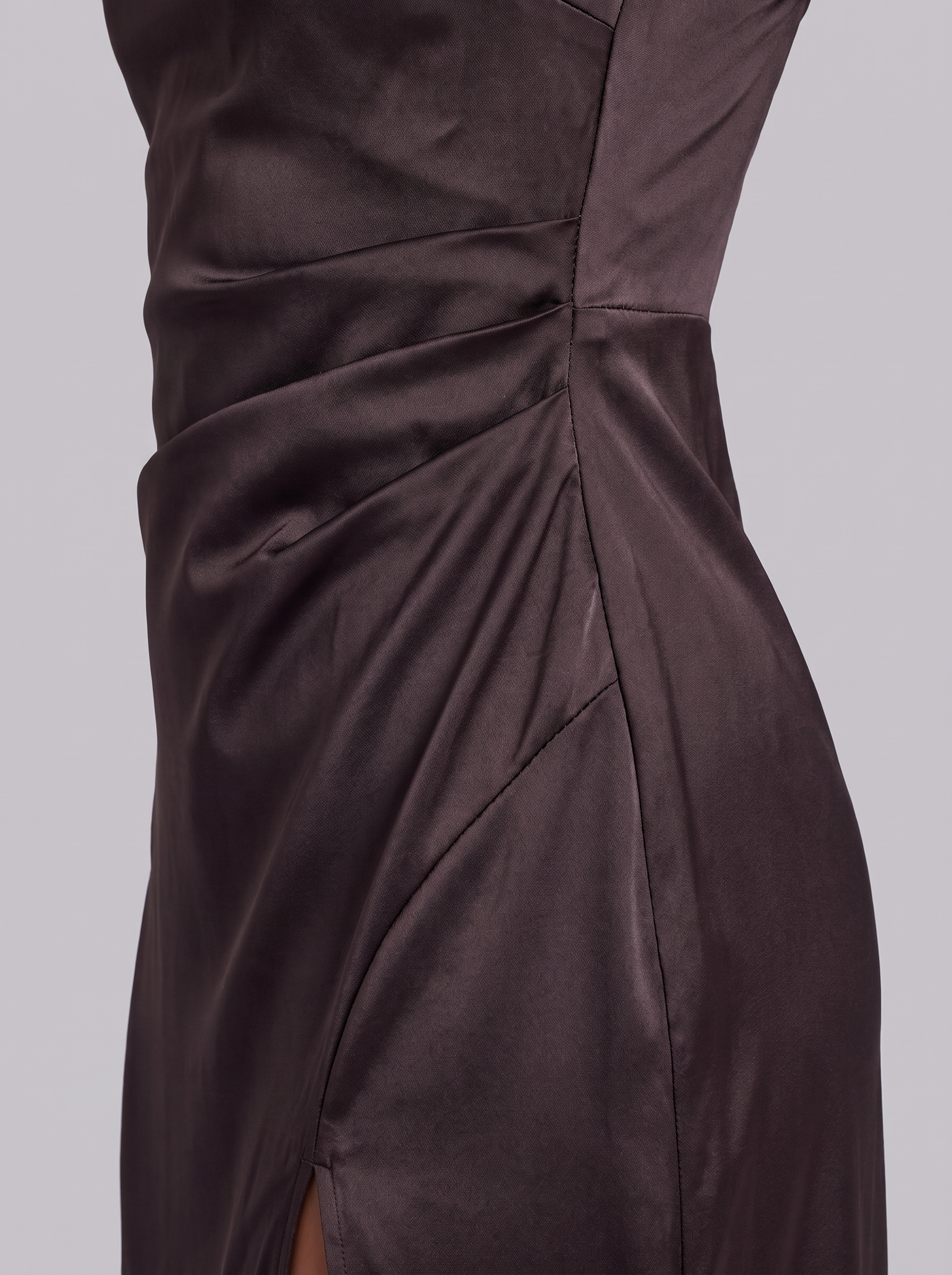 Women's Satin Maxi Dress with Spaghetti Straps