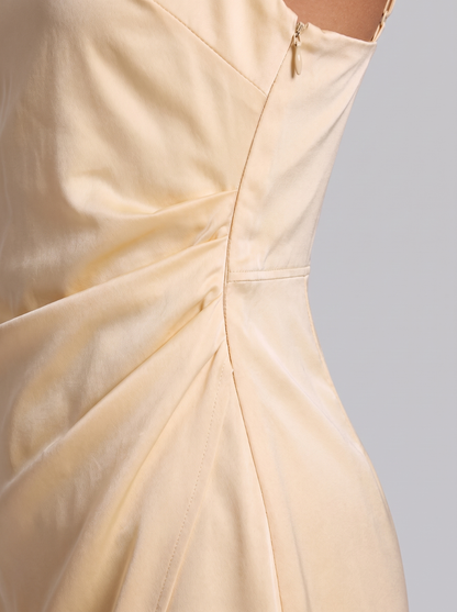 Women's Satin Maxi Dress with Spaghetti Straps