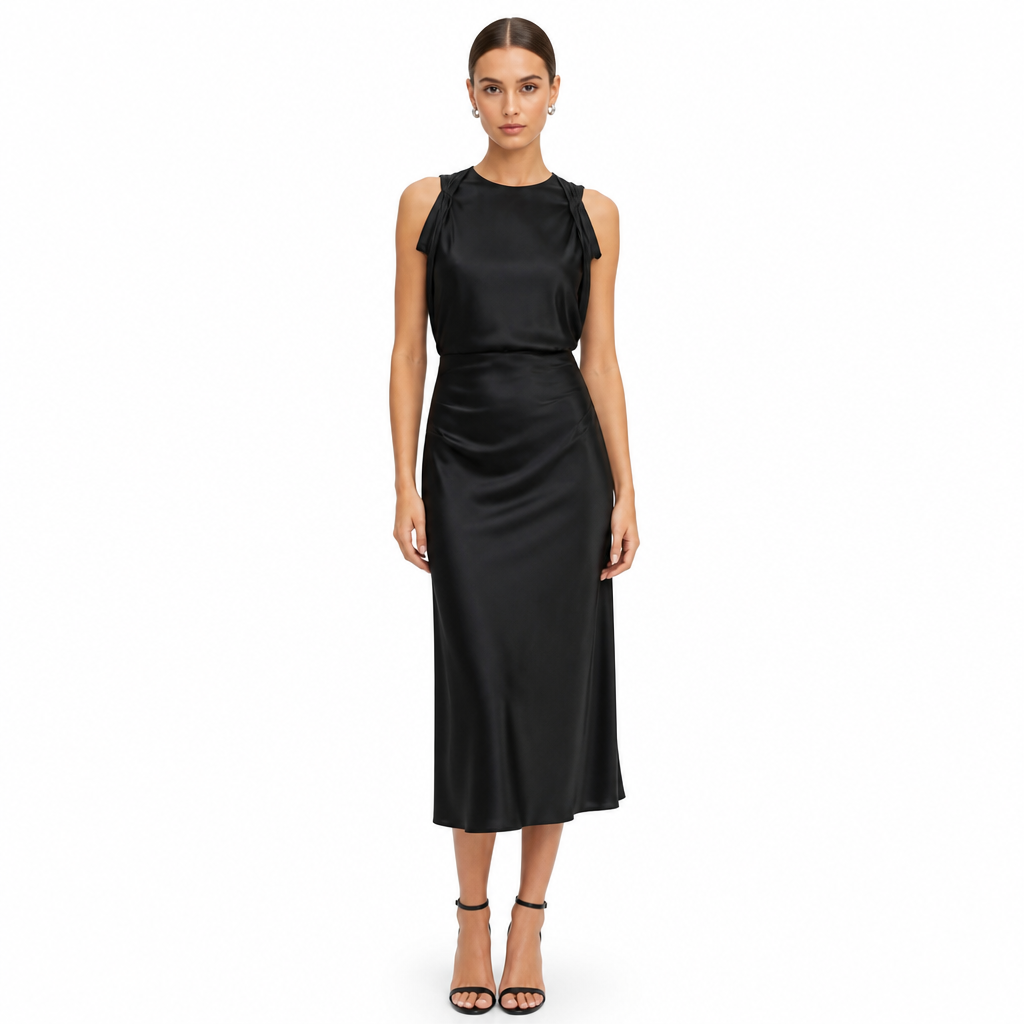 Women's Satin Midi Dress