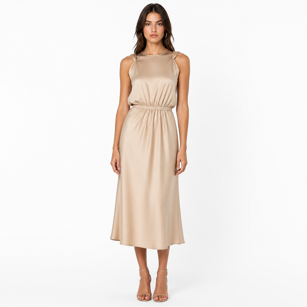 Women's Satin Midi Dress