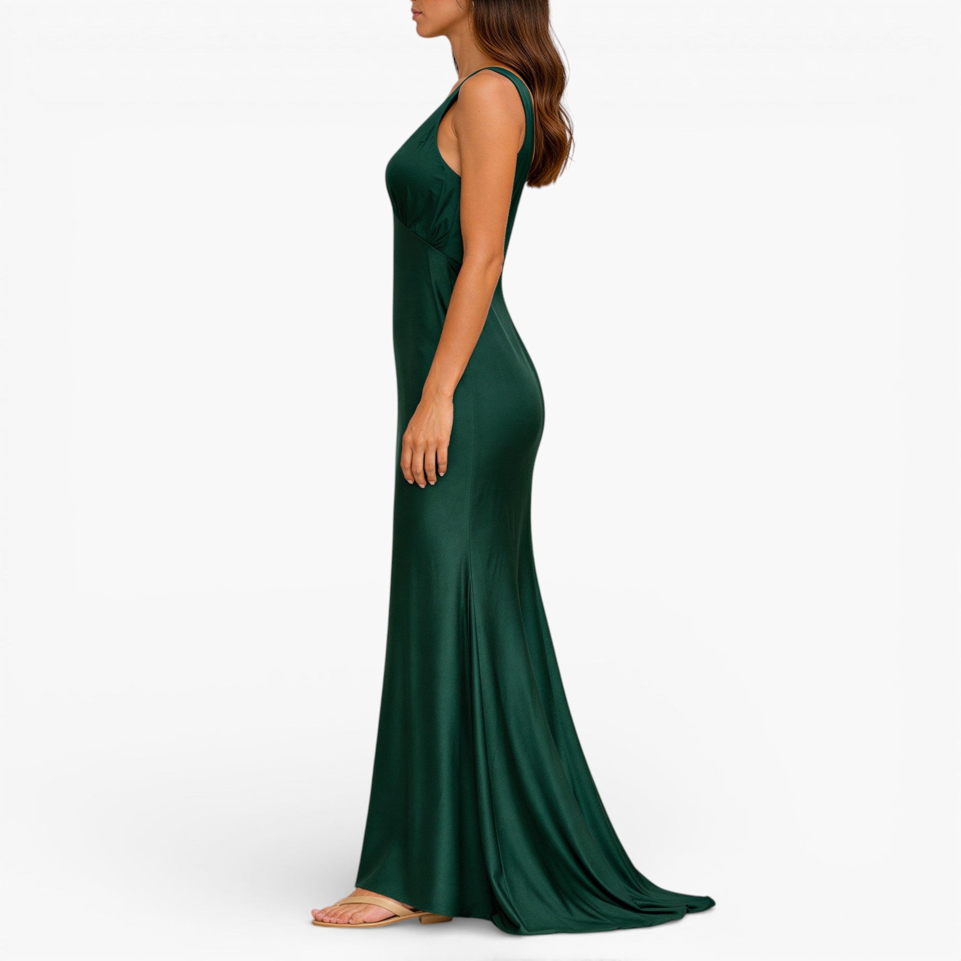 Women's Satin Sleeveless Maxi Dress