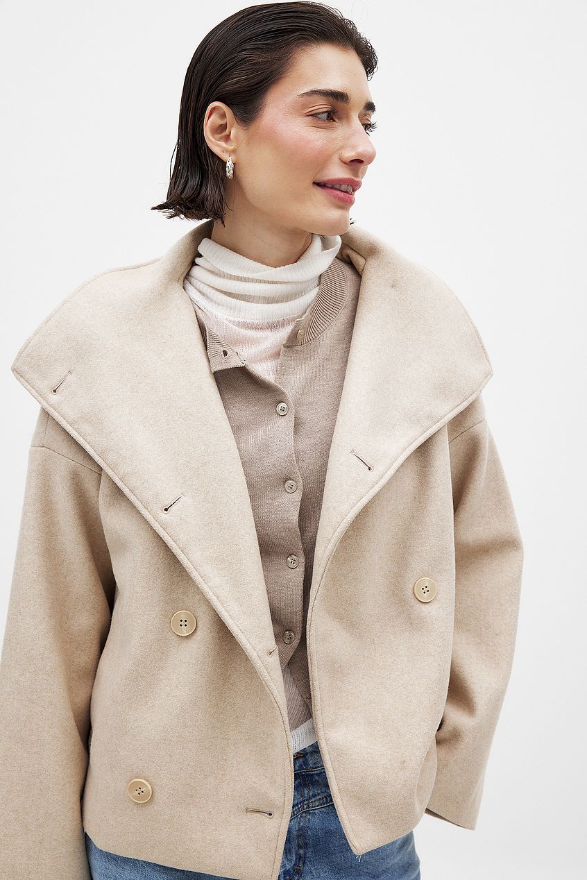 Women's Short Double Breasted Trench Coat
