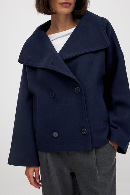Women's Short Double Breasted Trench Coat