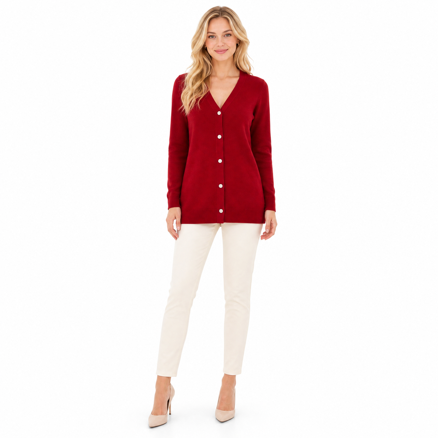 Women's Single-Breasted Knit Cardigan