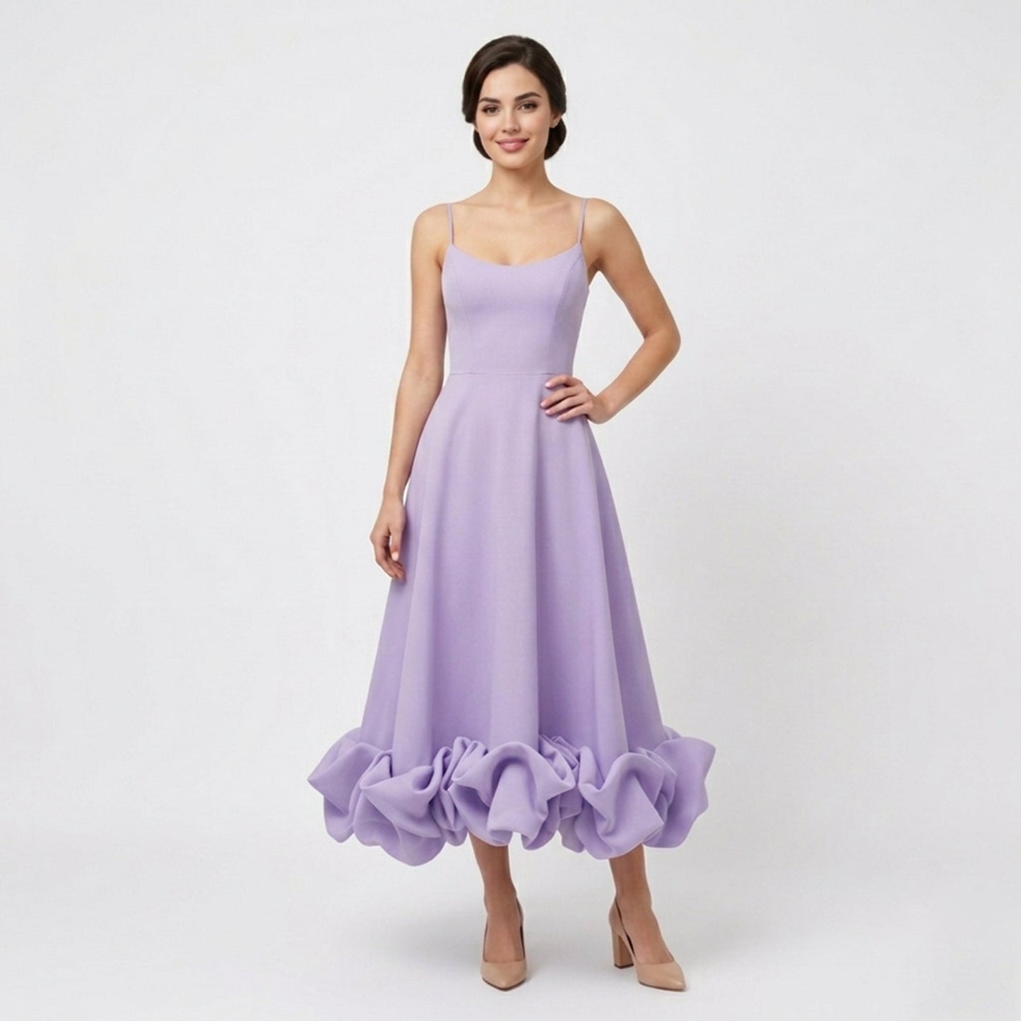 Women's Sleeveless A-Line Midi Dress