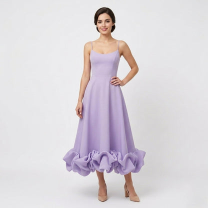 Women's Sleeveless A-Line Midi Dress