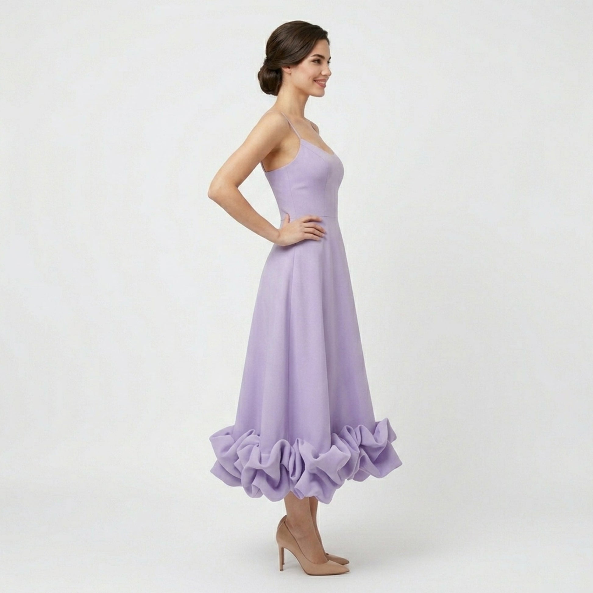 Women's Sleeveless A-Line Midi Dress
