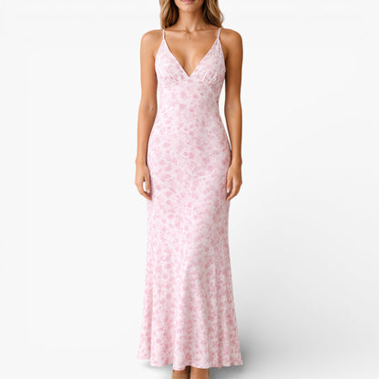 Women’s Sleeveless Floral Maxi Dress
