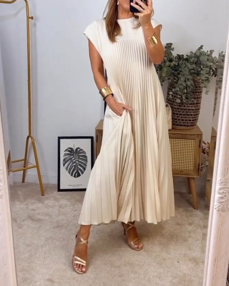 Women's Sleeveless Maxi Dress with Pockets