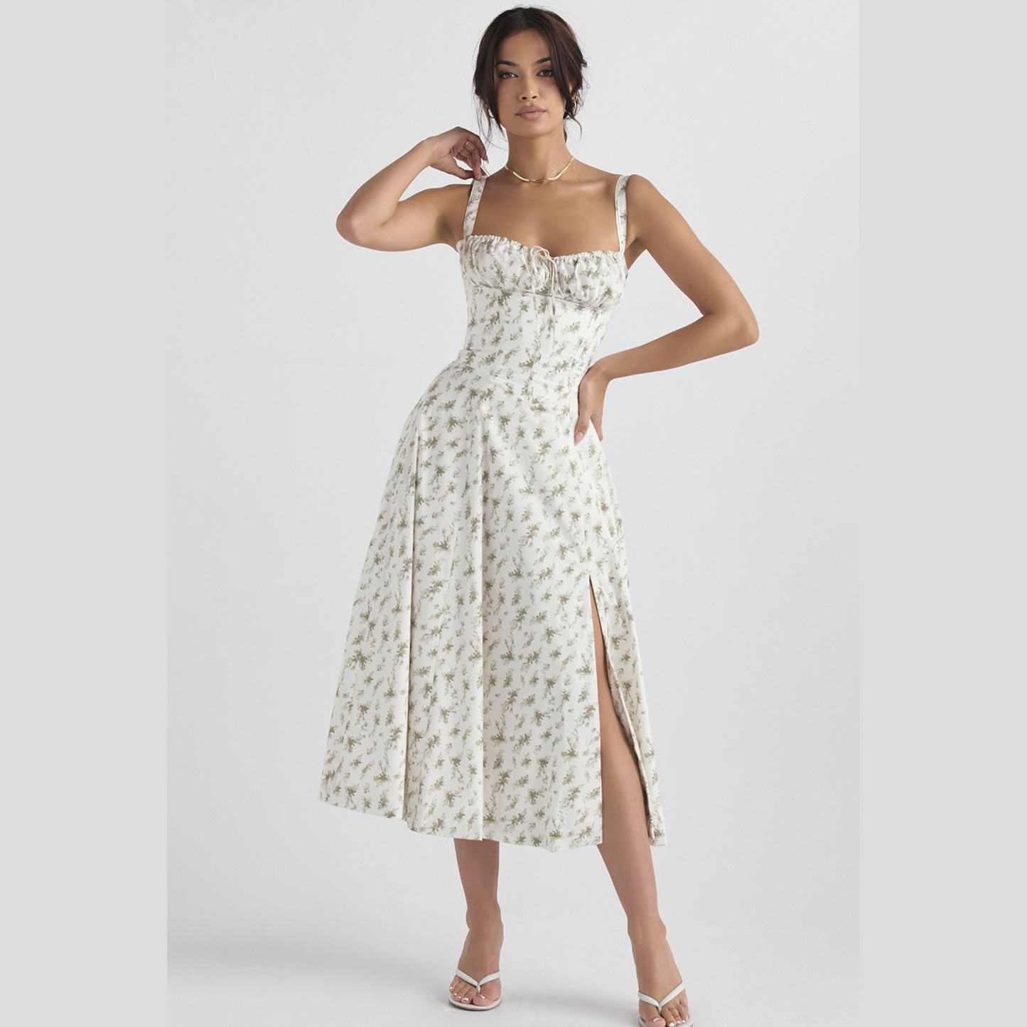 Women's Sleeveless Midi Dress for Summer Occasions