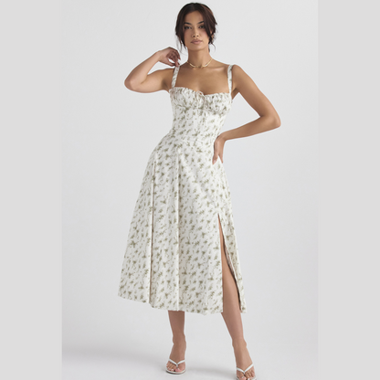 Women's Sleeveless Midi Dress for Summer Occasions