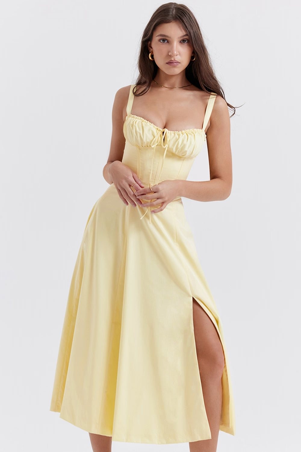 Women's Sleeveless Midi Dress for Summer Occasions