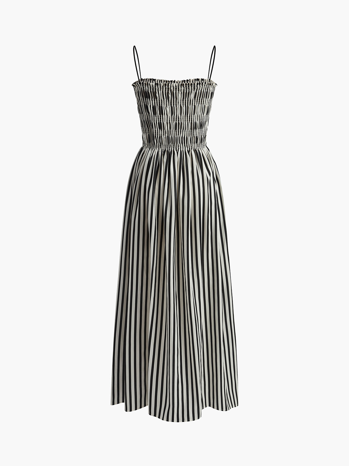 Women's Sleeveless Pinstripe Long Dress