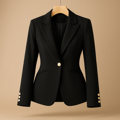 Women's Slim Fit Blazer with Lapel Collar