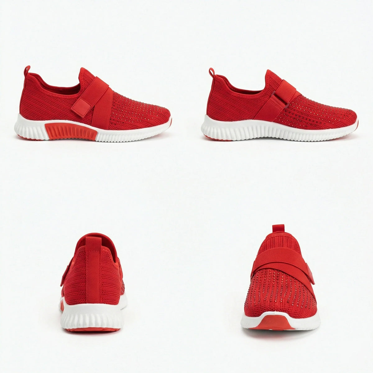 Women's Slip-On Sneakers with Adjustable Closure