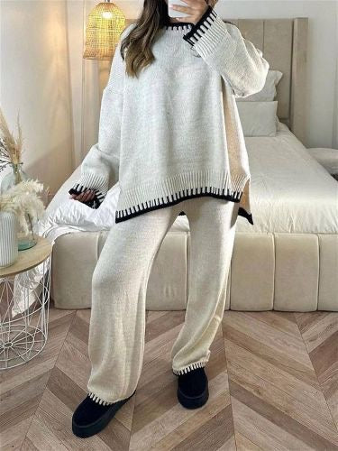Women's Soft Knitted Lounge Set Two-Piece Outfit