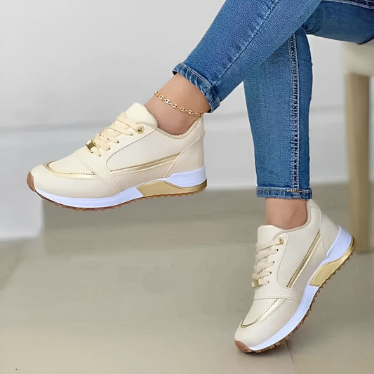 Women's Sporty Sneakers with Thick Cushioning and Breathable Design