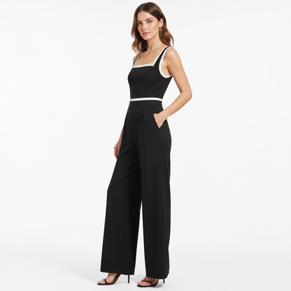 Women's Square-Neck Wide-Leg Jumpsuit