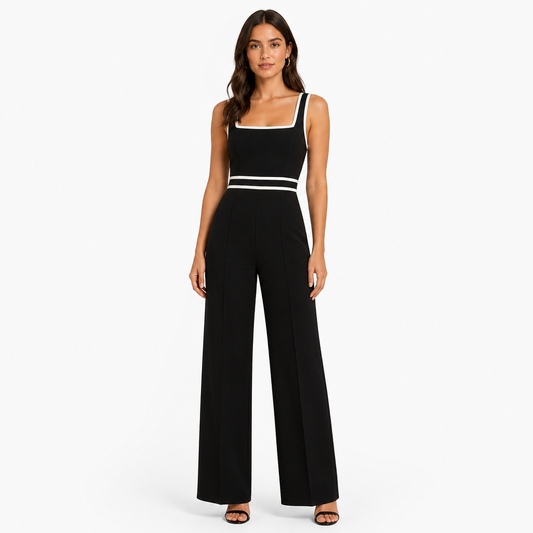 Women's Square-Neck Wide-Leg Jumpsuit