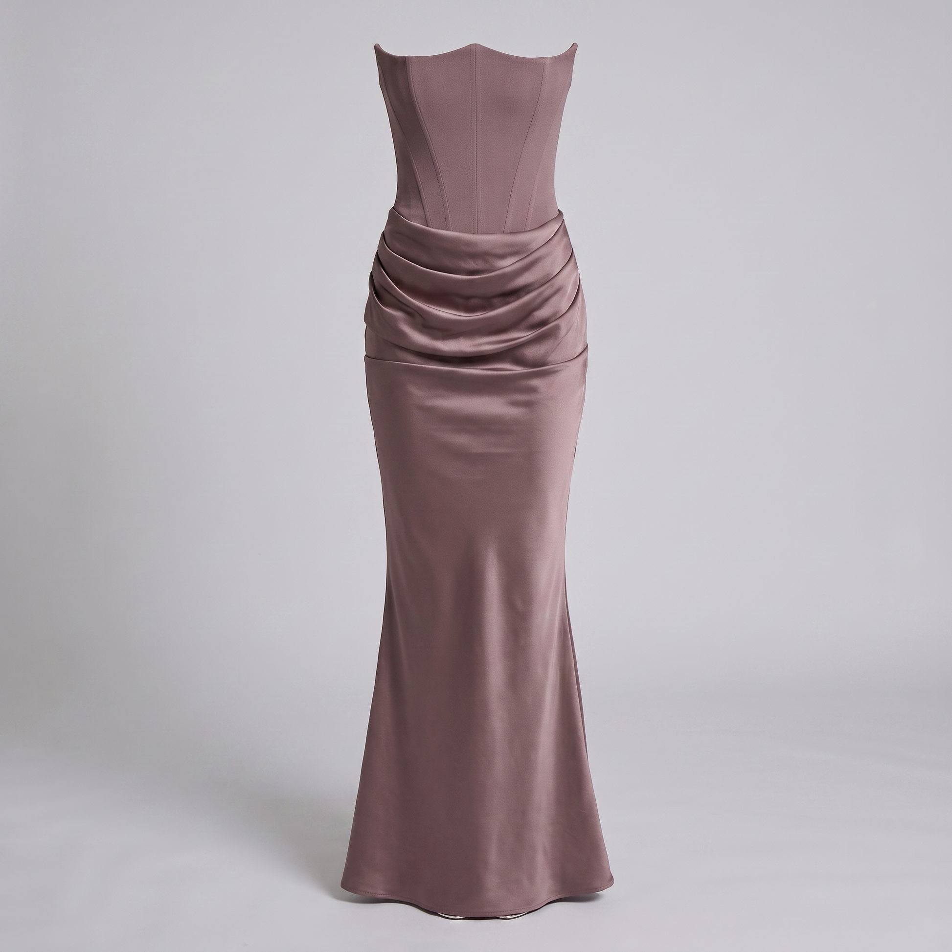 Women's Strapless Corset Maxi Dress