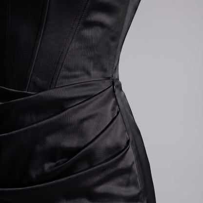 Women's Strapless Corset Maxi Dress