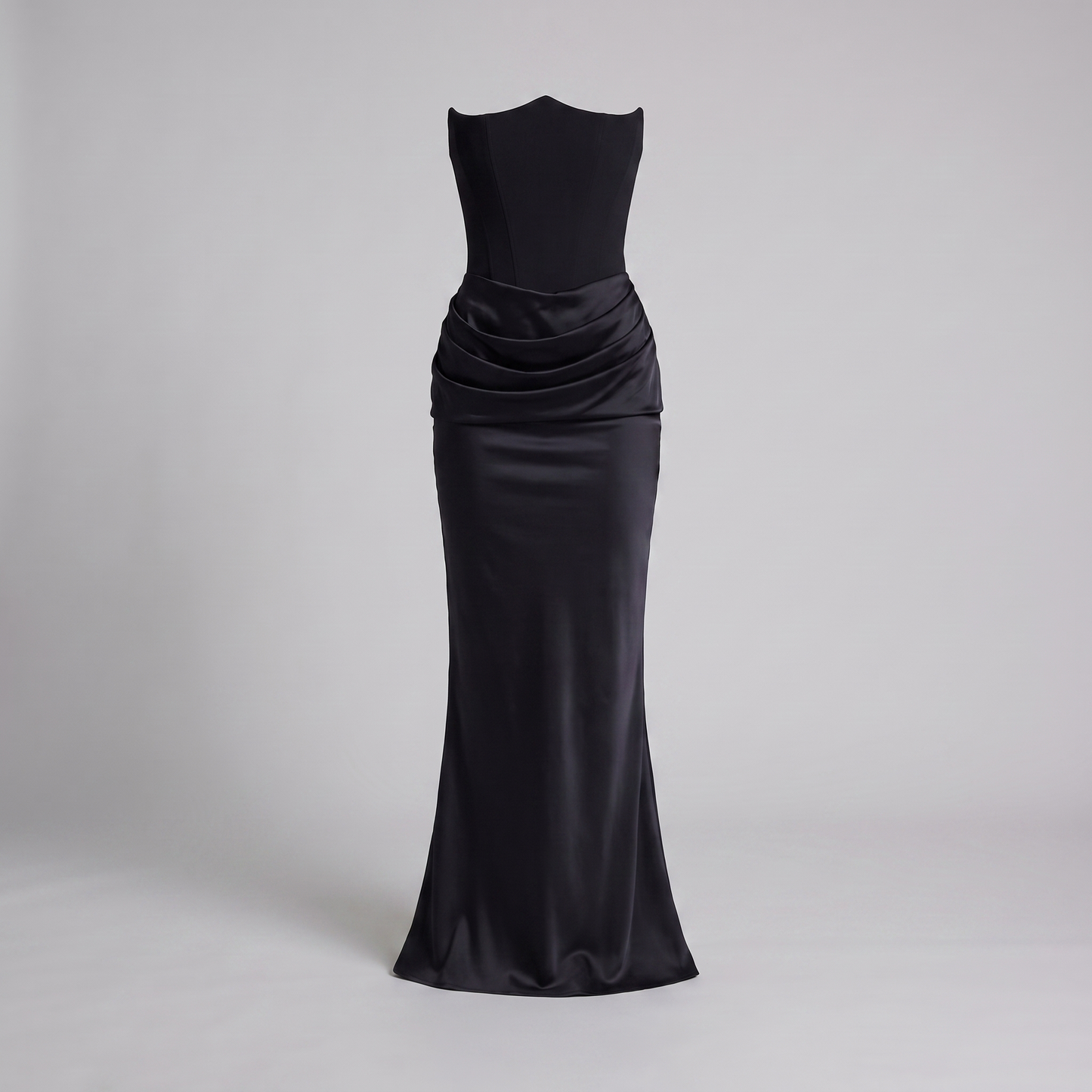 Women's Strapless Corset Maxi Dress