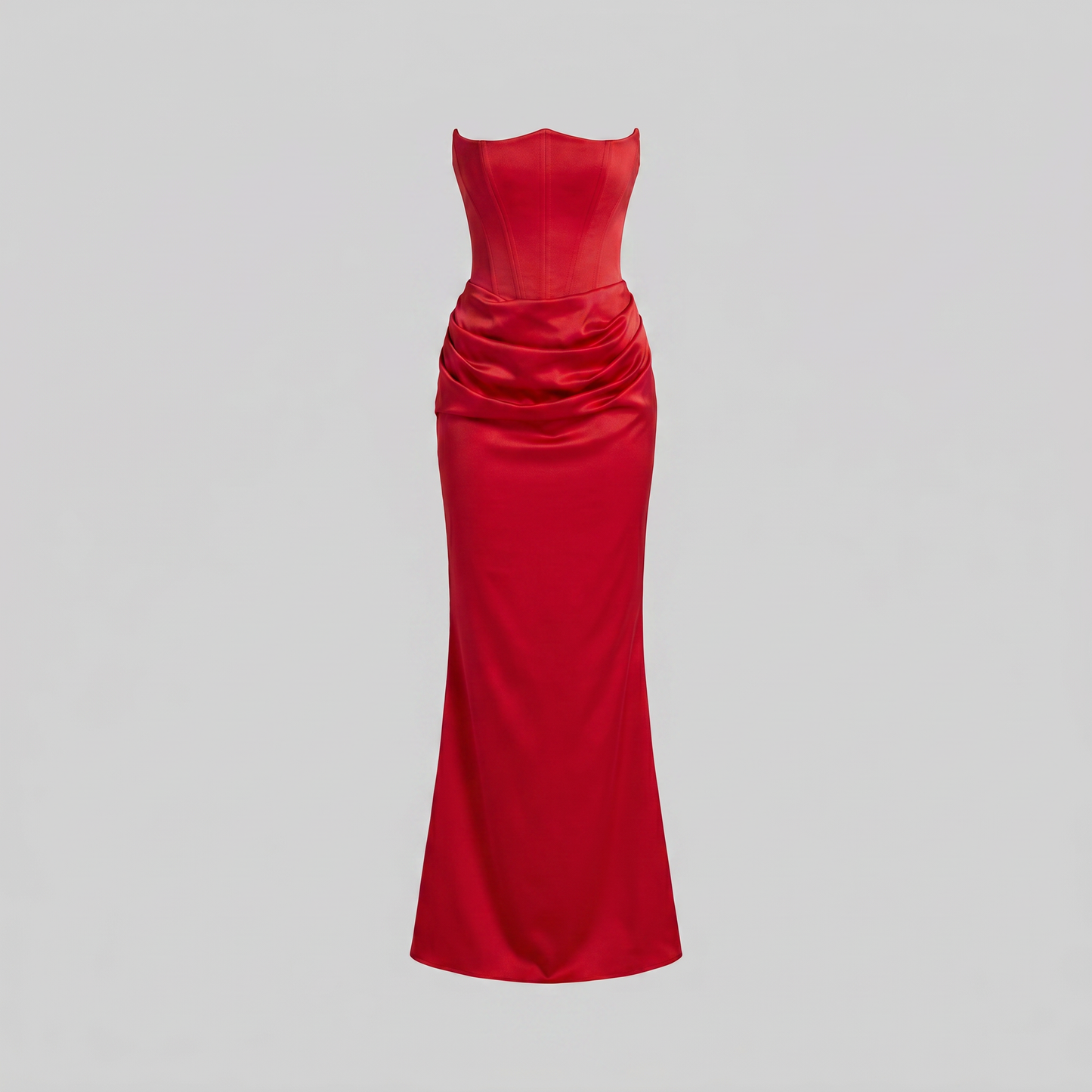 Women's Strapless Corset Maxi Dress