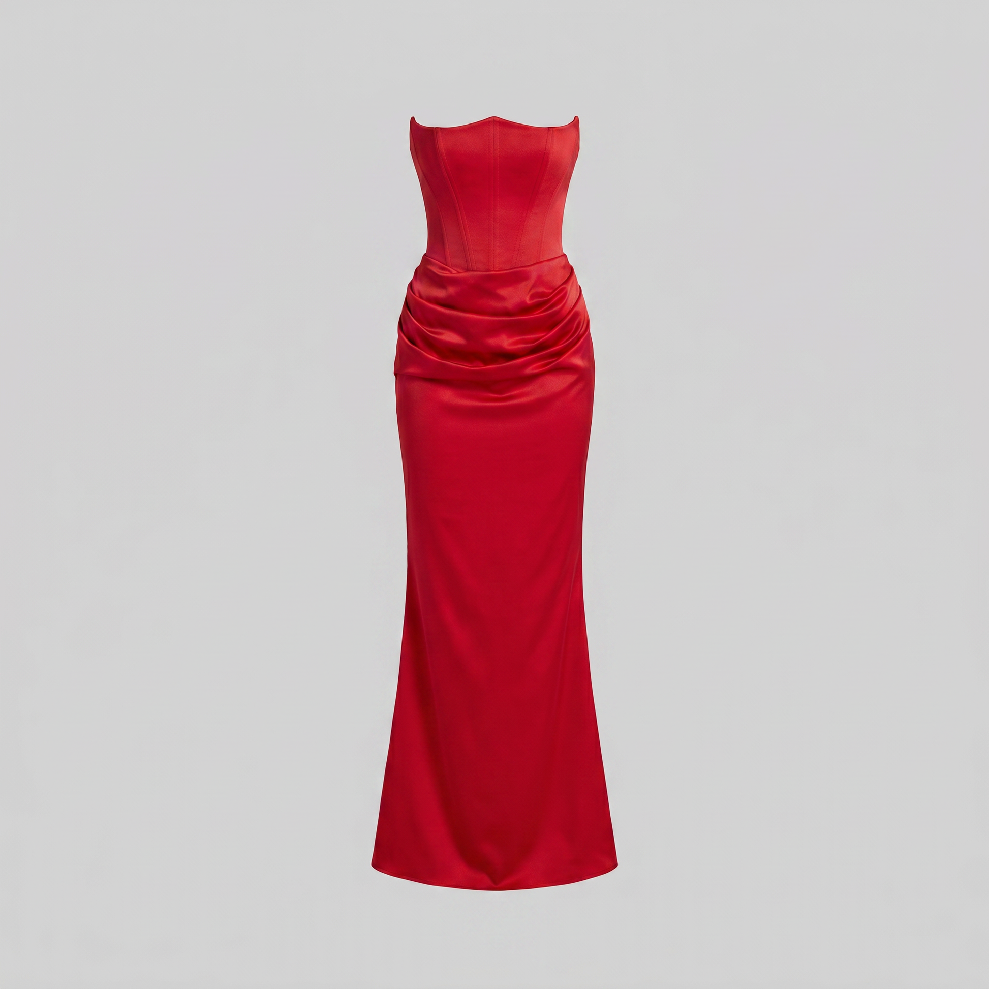 Women's Strapless Corset Maxi Dress