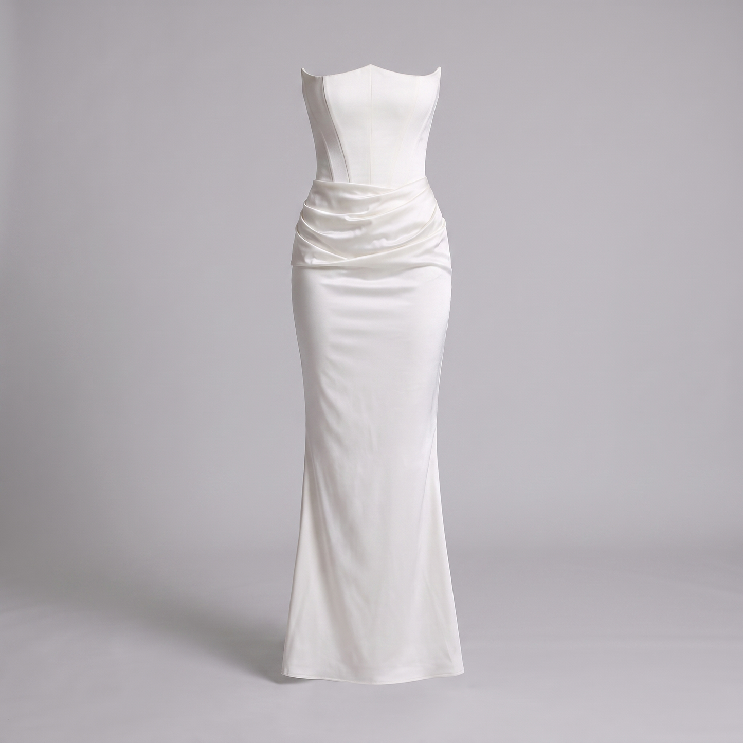Women's Strapless Corset Maxi Dress