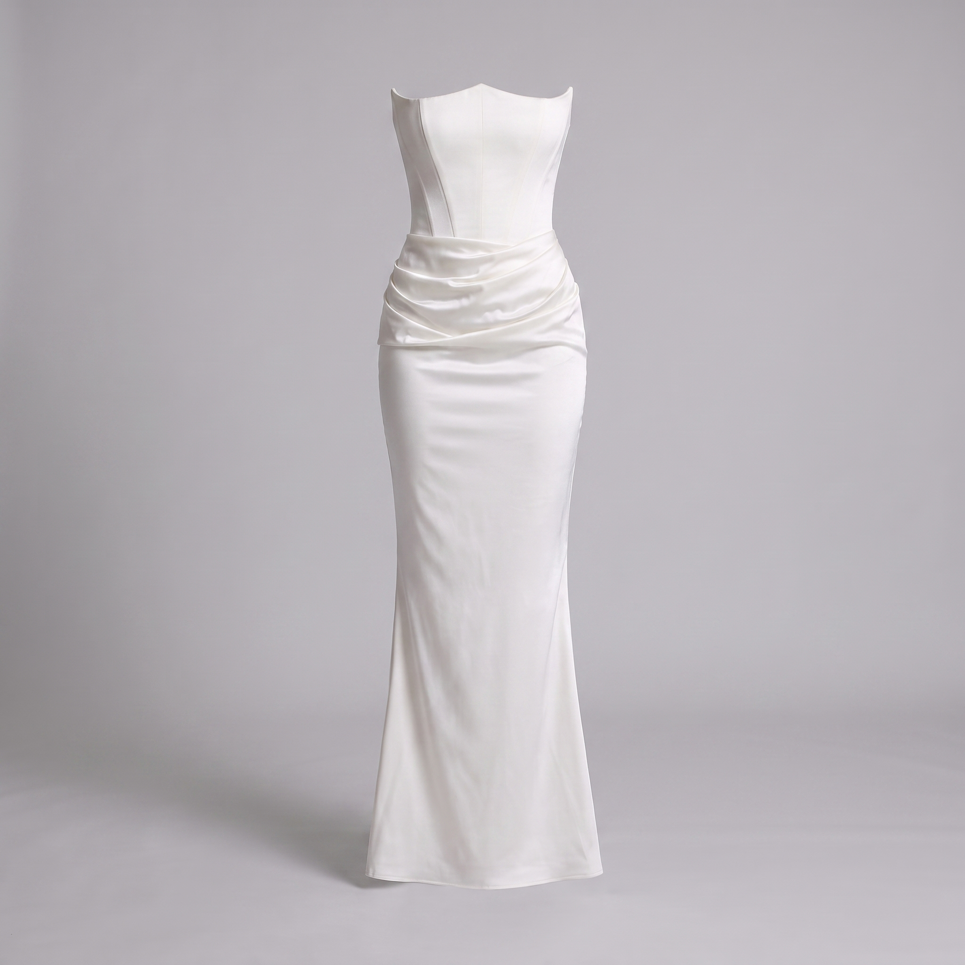 Women's Strapless Corset Maxi Dress