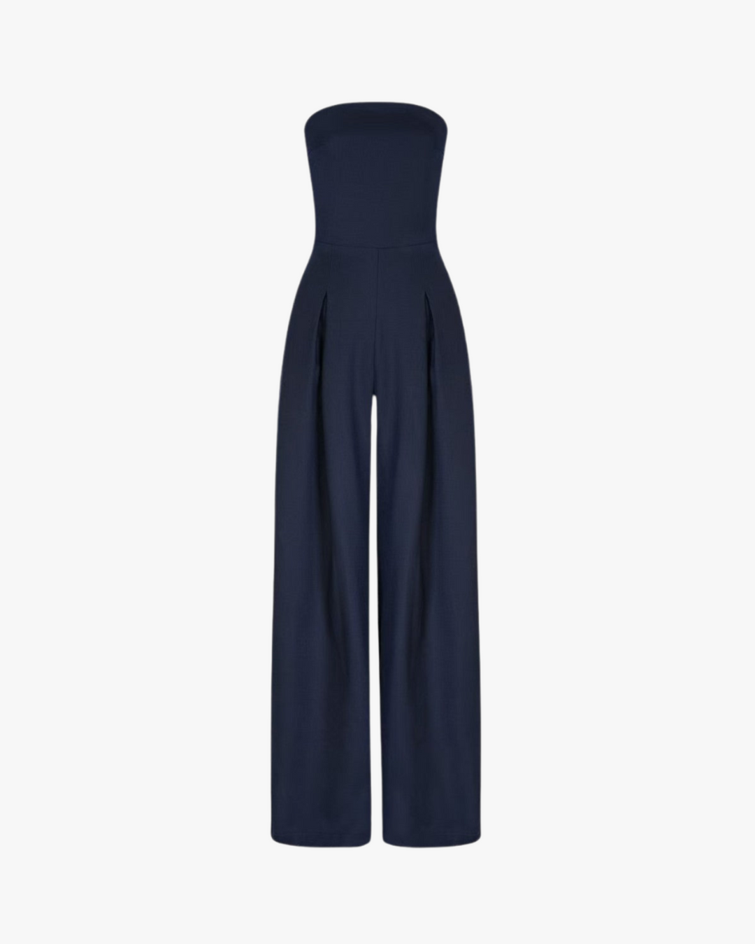 Women's Strapless Jumpsuit with Straight Trouser Legs