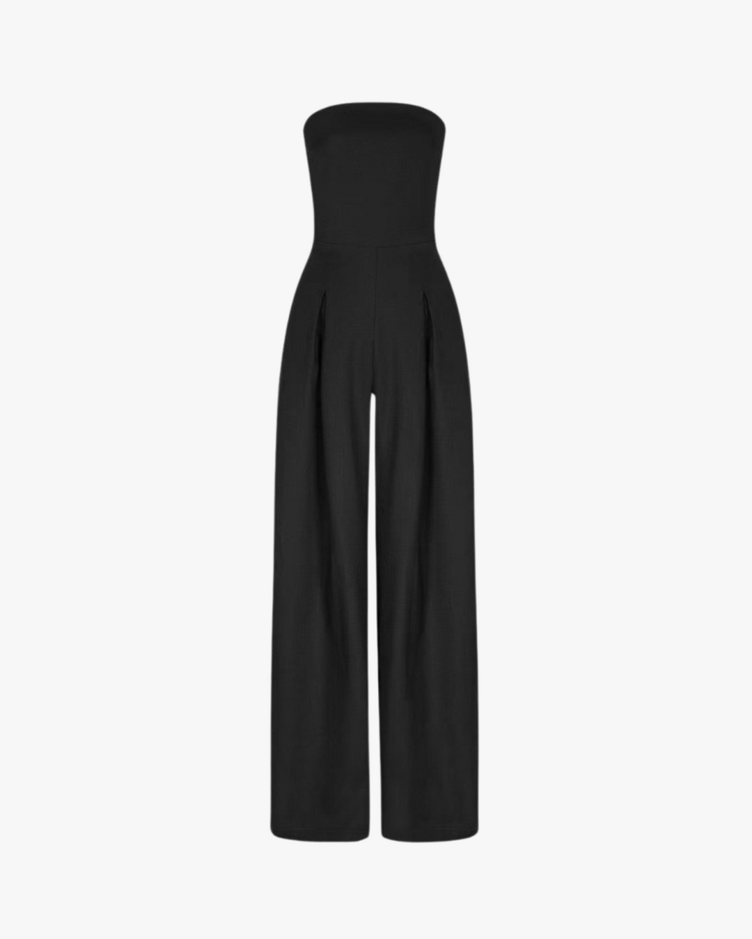 Women's Strapless Jumpsuit with Straight Trouser Legs