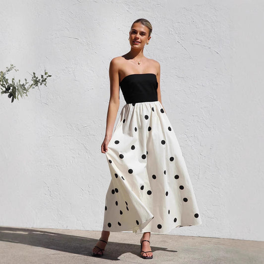 Women's Strapless Maxi Dress for Summer