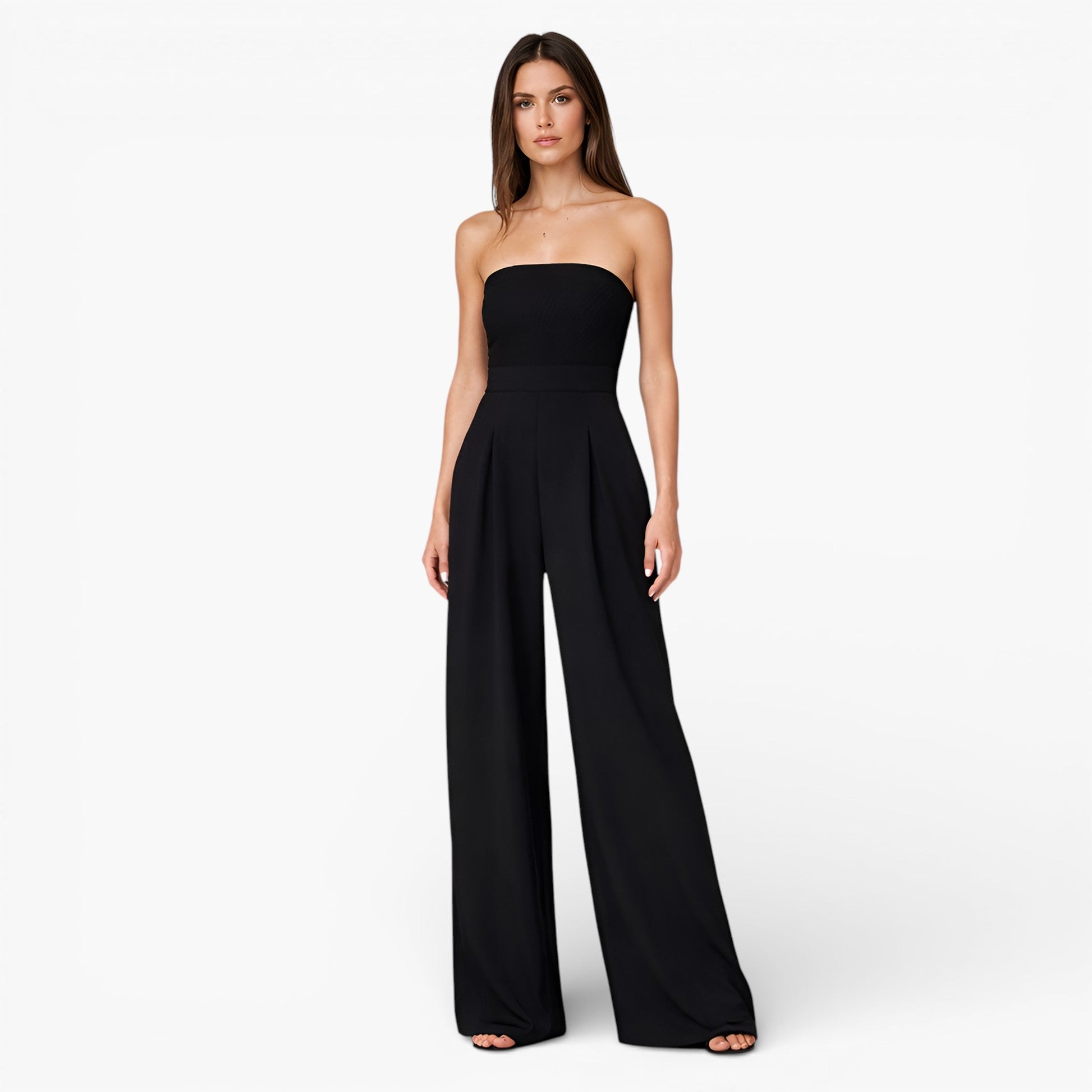 Women's Strapless Wide-Leg Jumpsuit