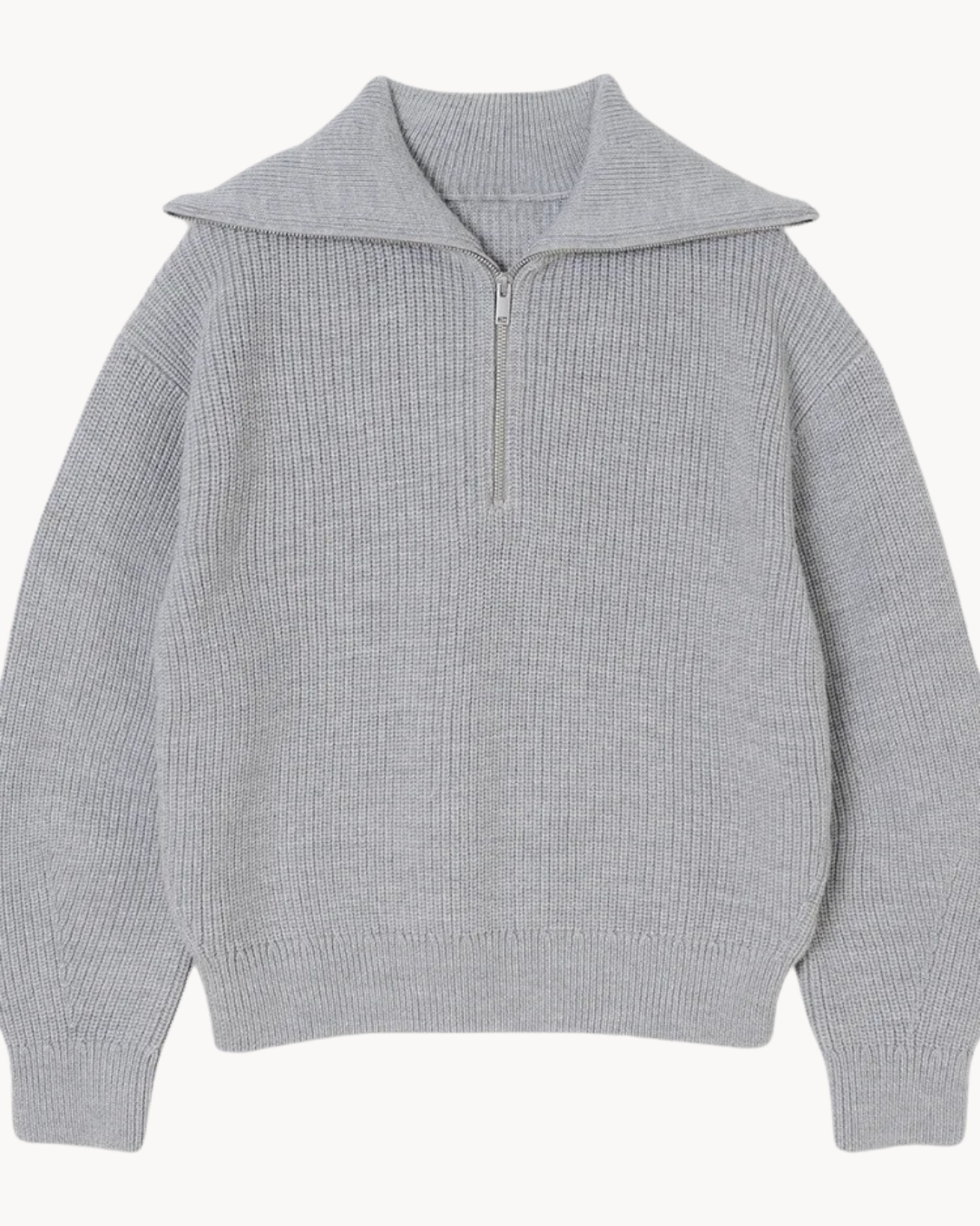 Women's Striped Half Zip Sweater