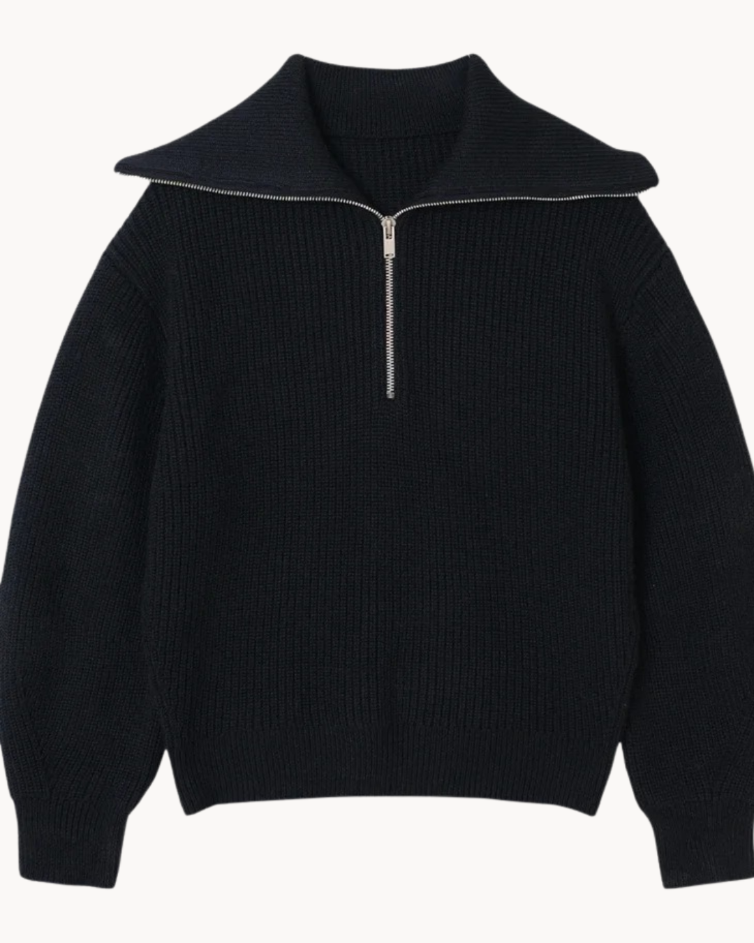 Women's Striped Half Zip Sweater