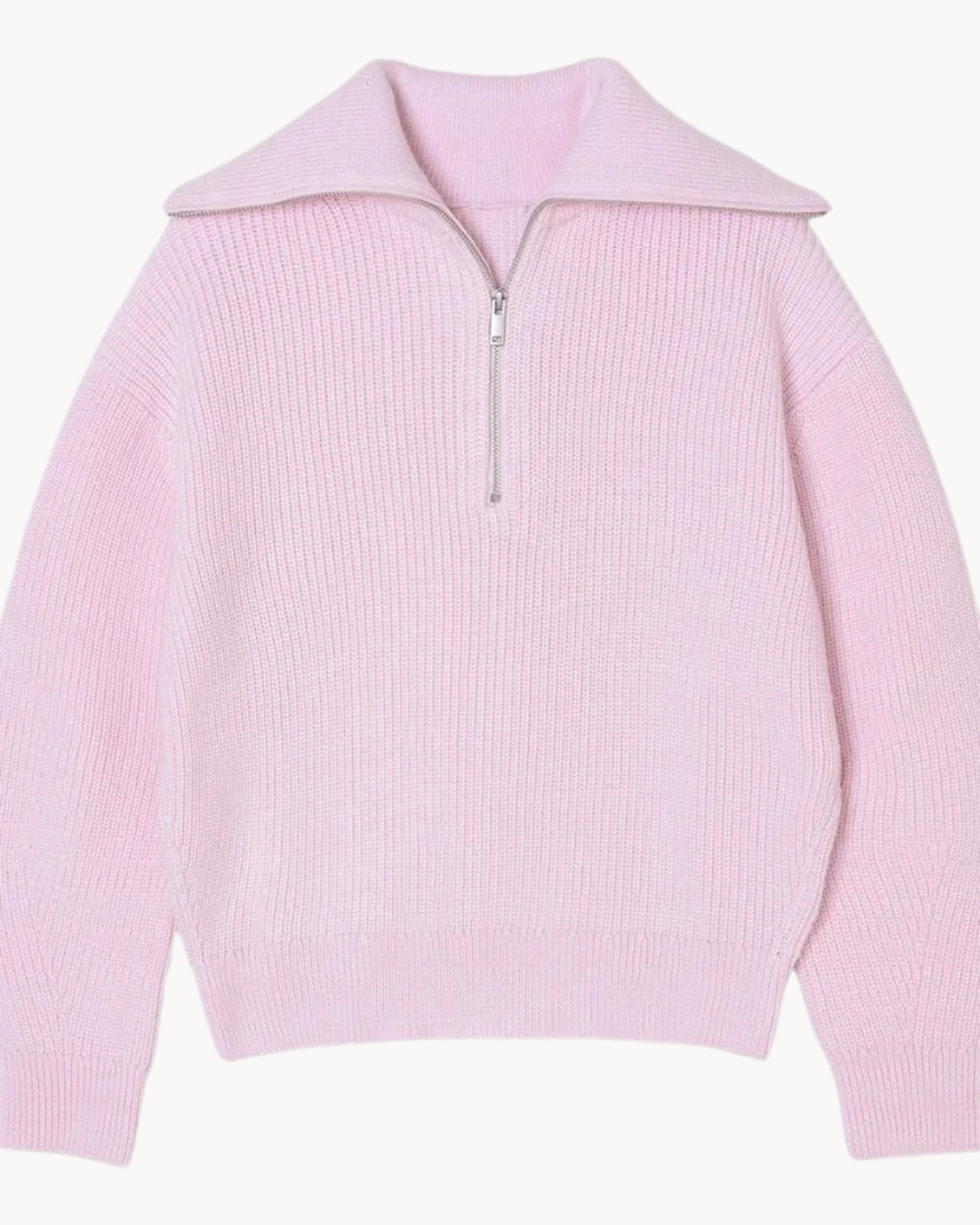 Women's Striped Half Zip Sweater
