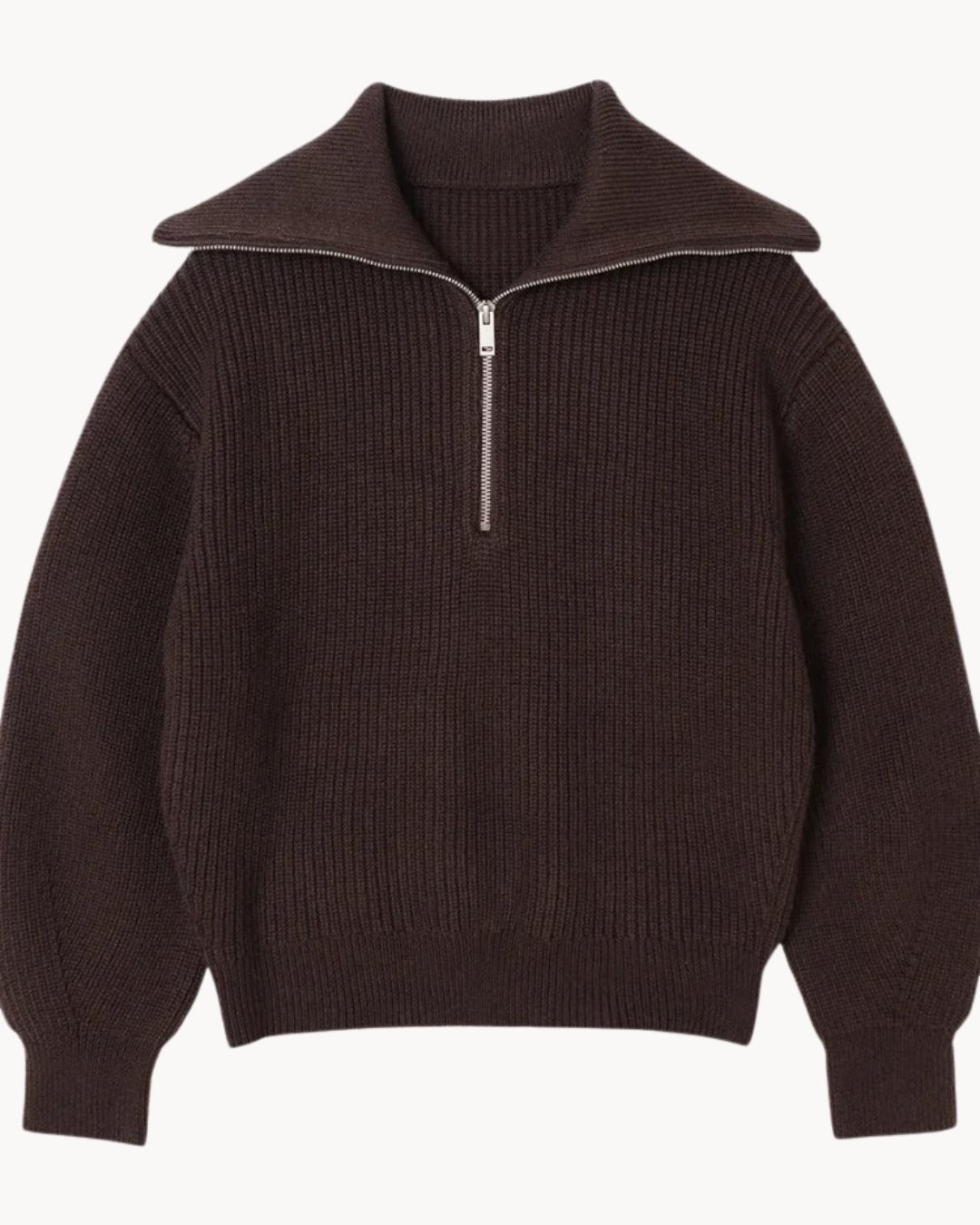 Women's Striped Half Zip Sweater