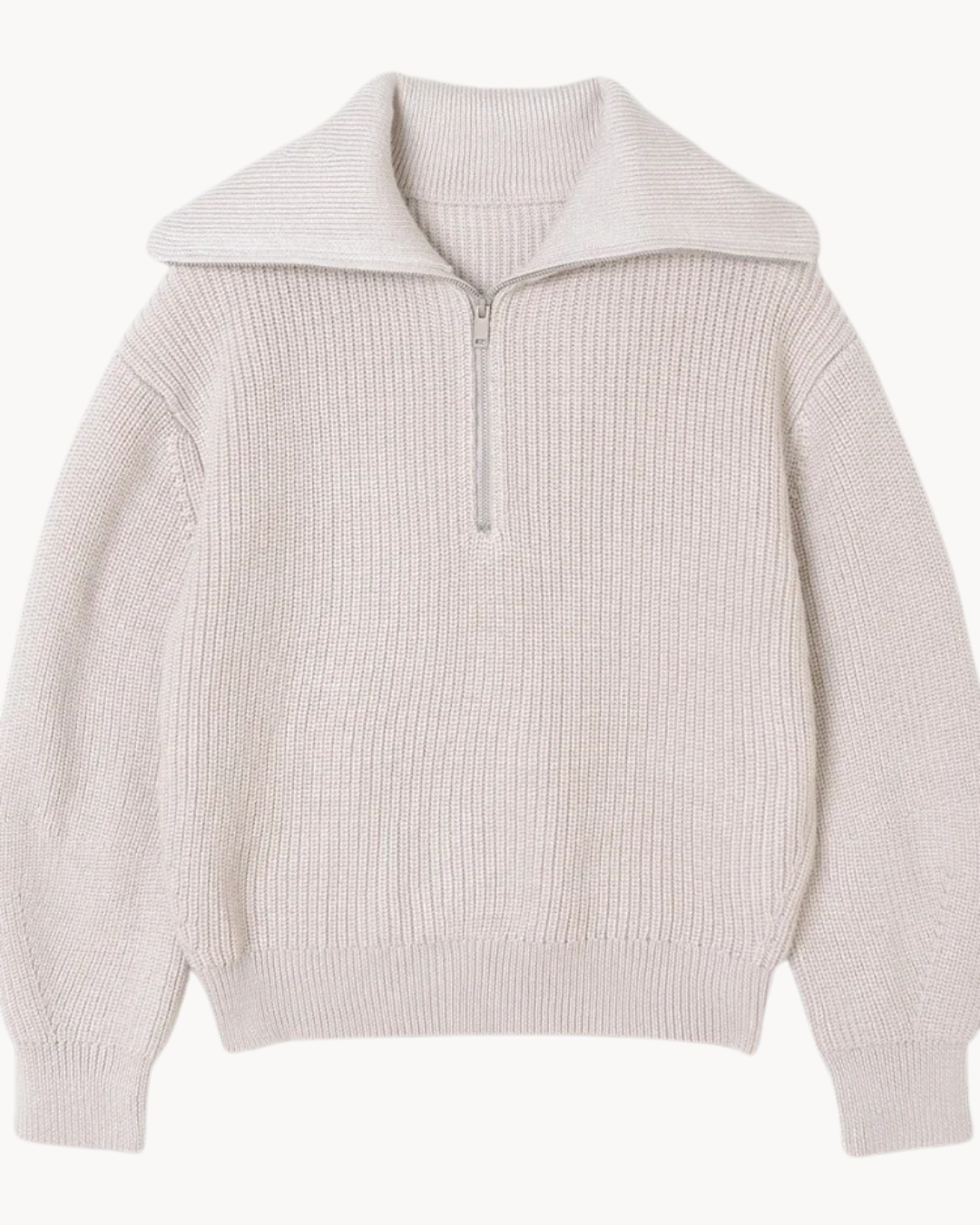 Women's Striped Half Zip Sweater