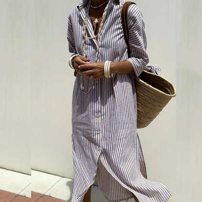 Women's Striped Shirt Dress